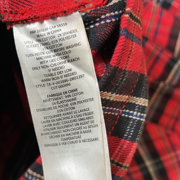 Current Elliot The Jumpsuit Dress In Red Tartan Plaid size none - Picture 7 of 7